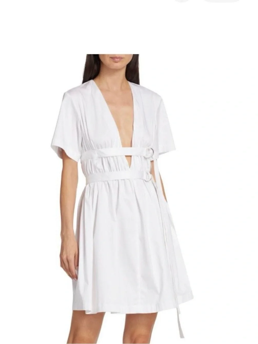 Altuzarra-Malik Plunging D-Ring Mini Dress